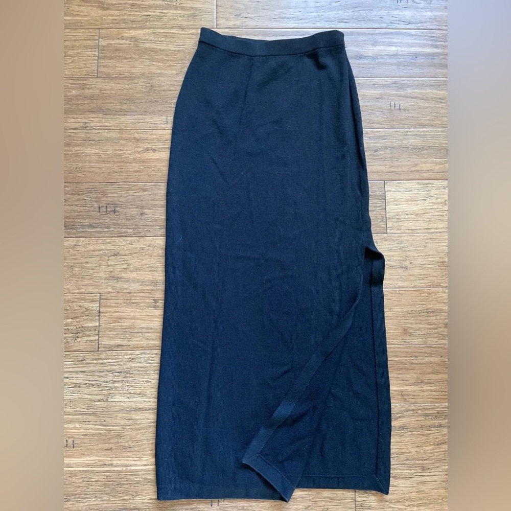 Vintage St. John Knit Black Maxi Skirt